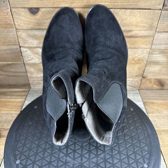 Eurosoft Womens Size 6 M Adeah Ruched Ankle Bootie Luggage Black - Picture 5 of 10